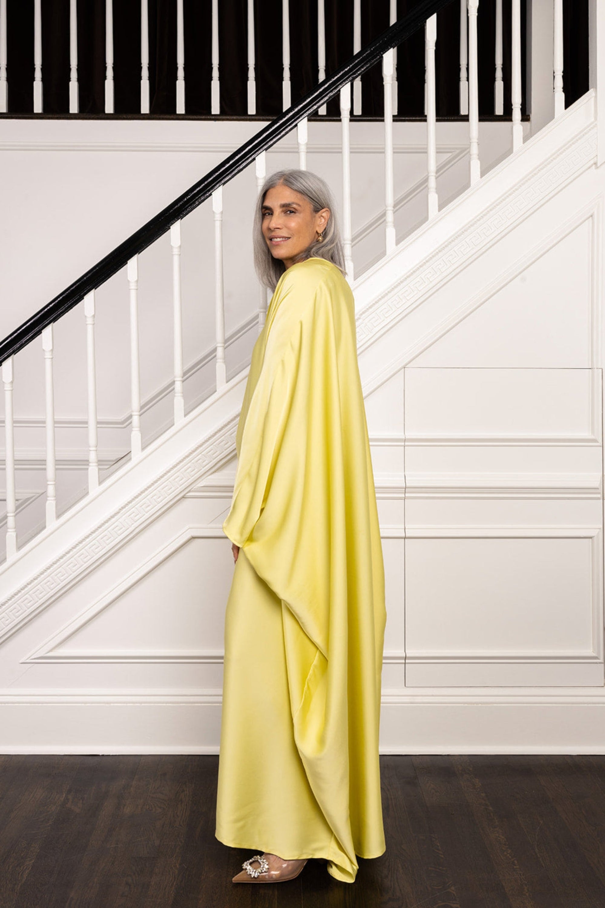 classic yellow dress Peggy Wrap Dress in Mustard